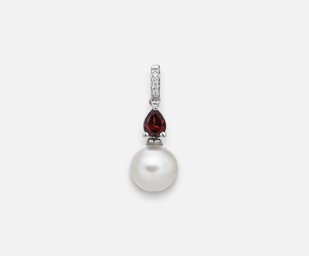 Nihama pe 18k fw 6,5/7 goutte de grenat 4x3 ct.0,18 dia NP0388O4FABI065