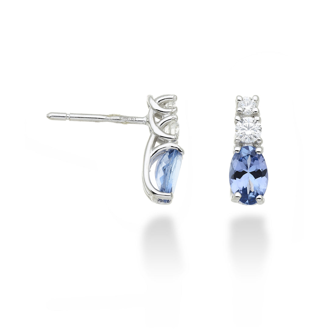 Nihama eller 18k tanzanit n. oval 6x4 ct.0.76 dia ct.0.20 NO5035O4TZN