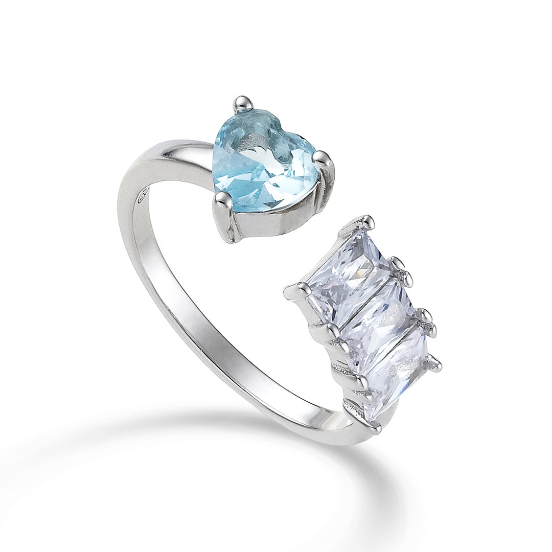 Nihama ag925 drahokam Swarovski bílá a světle modrá NA7196A4AZZURRO