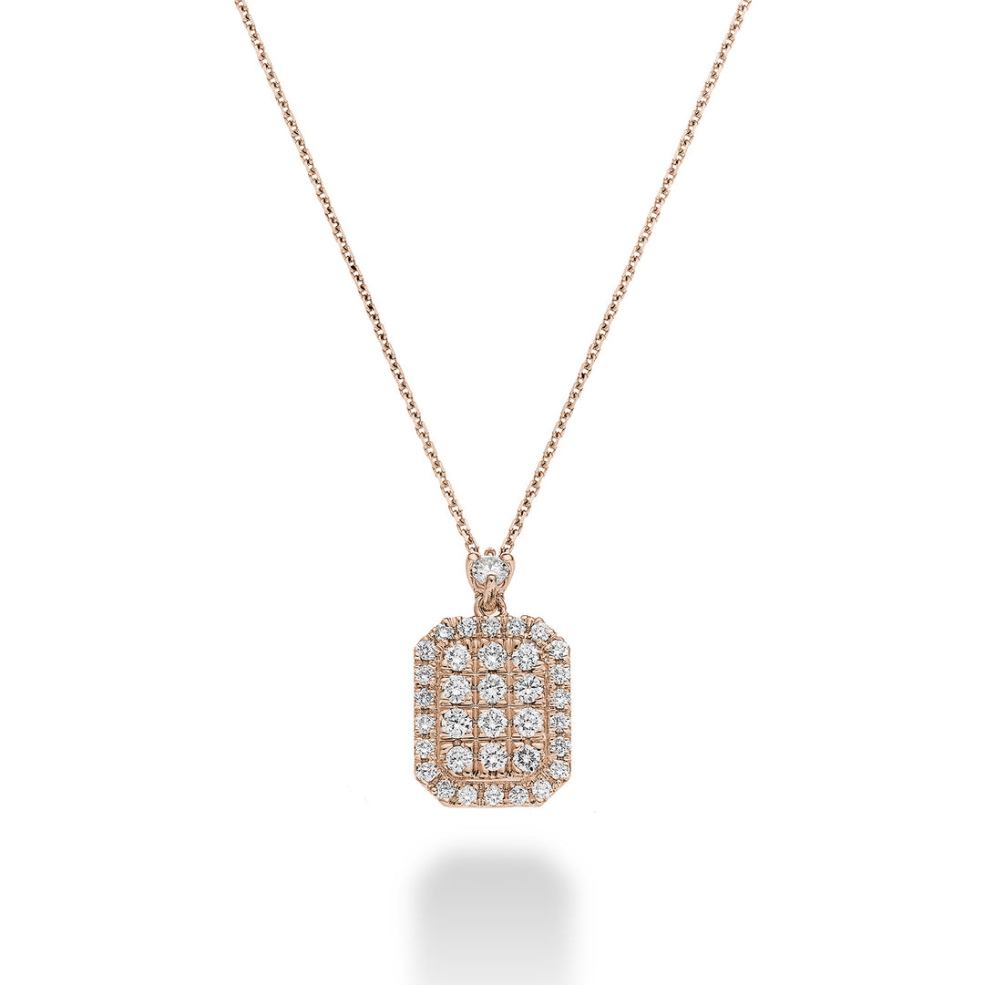 Golay multistone choker osmiúhelníkový tvar růžové zlato GMPC001DIR-23080110018