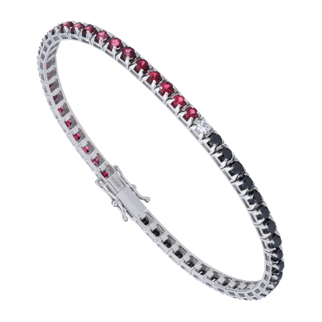 Golay bracciale tennis black e rubini con spot bianco BTQ060DBKRU20-20029110024