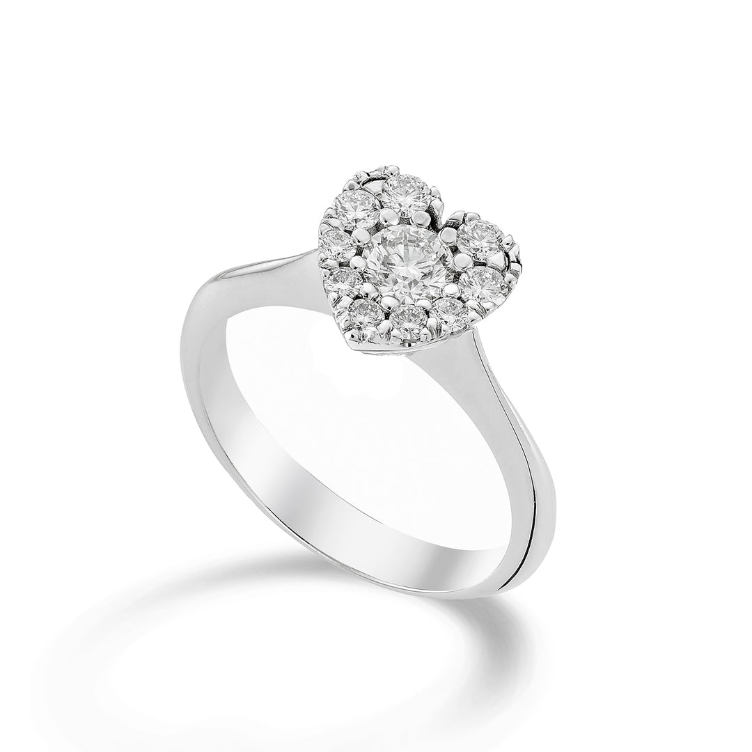 Anillo Golay multipiedra con corazón central ct. 0,30 ACM001DI30-23031110037