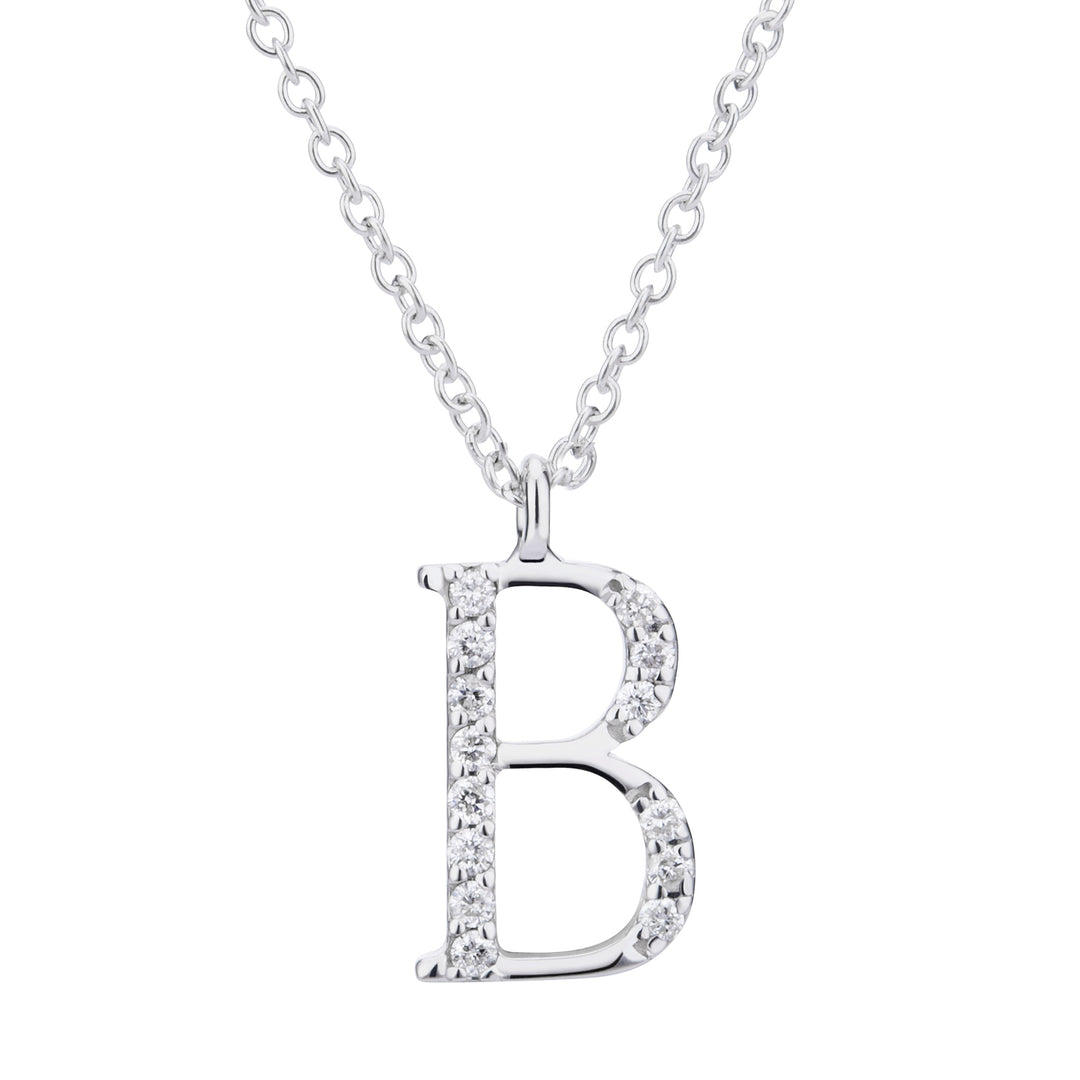 Golay cl 18k letter b big diam. 0.07 ct white gold GDGFBO4