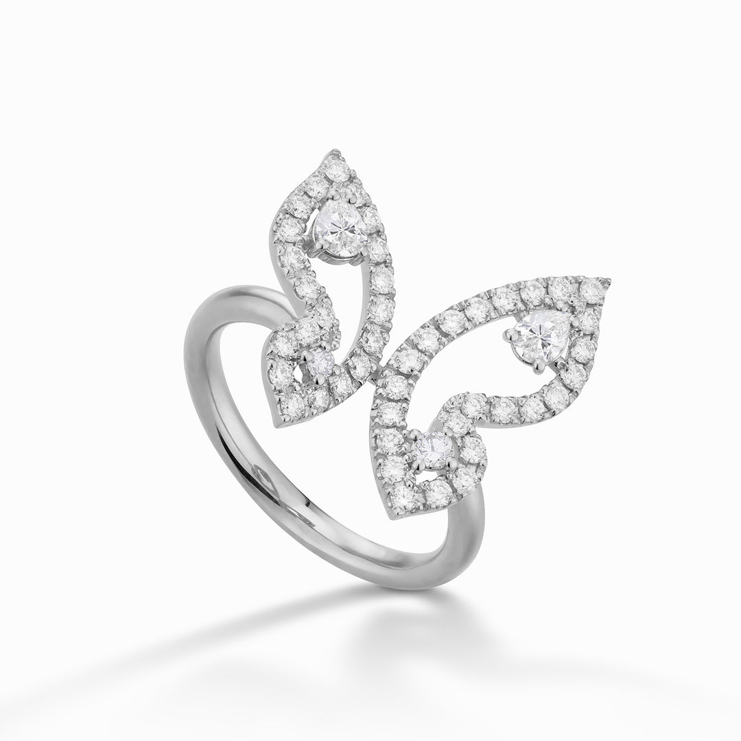 Sortija mariposa pequeña Golay mariposa de diamantes AFFA009DI-22249110043