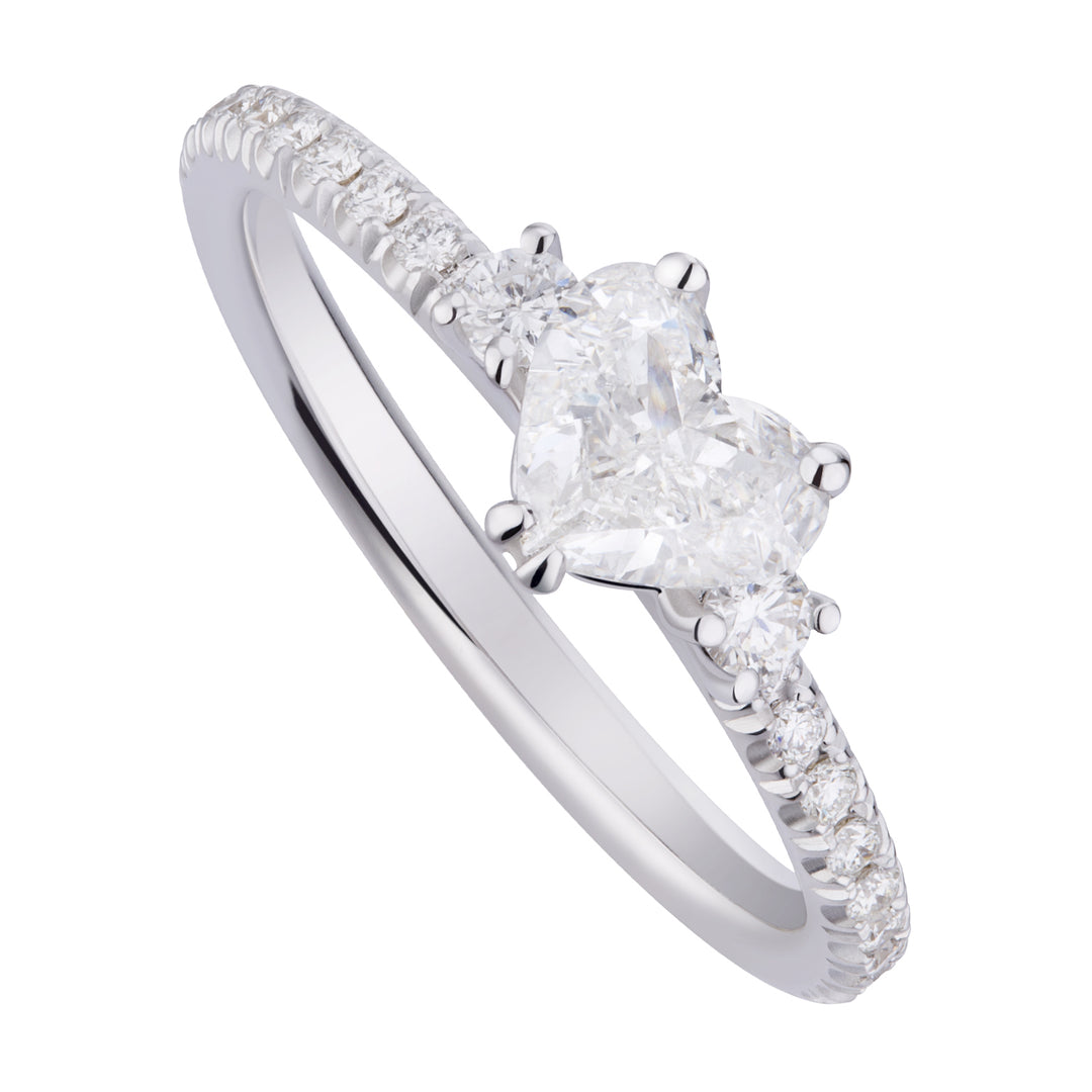 World Diamond Group solitaire ring with heart and recessed shank ACUC017DI1-19094110061