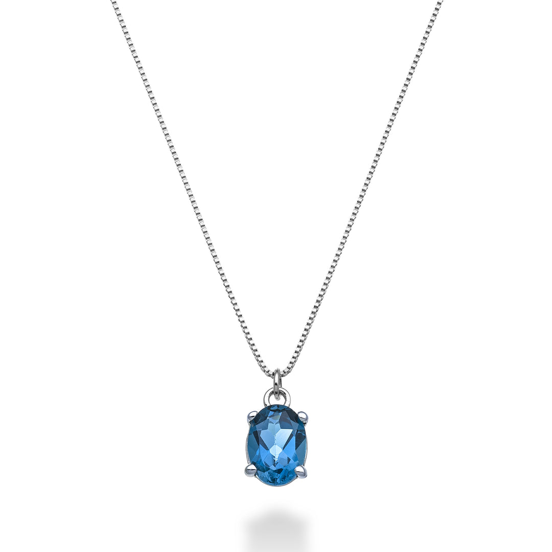 Nihama cl 18k topaze bleue de Londres ovale 7x5 ct.1,00 ND5141O4TPBL