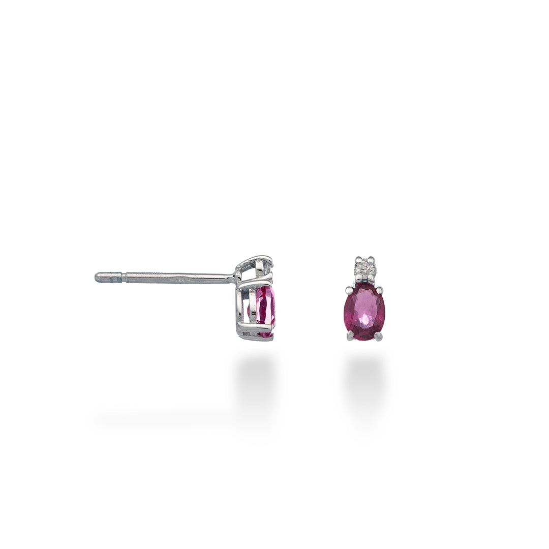 Mikiko or 9k oval ruby ​​4x3 ct.0,40 diam. 0.02 ct MO5162R4RBC