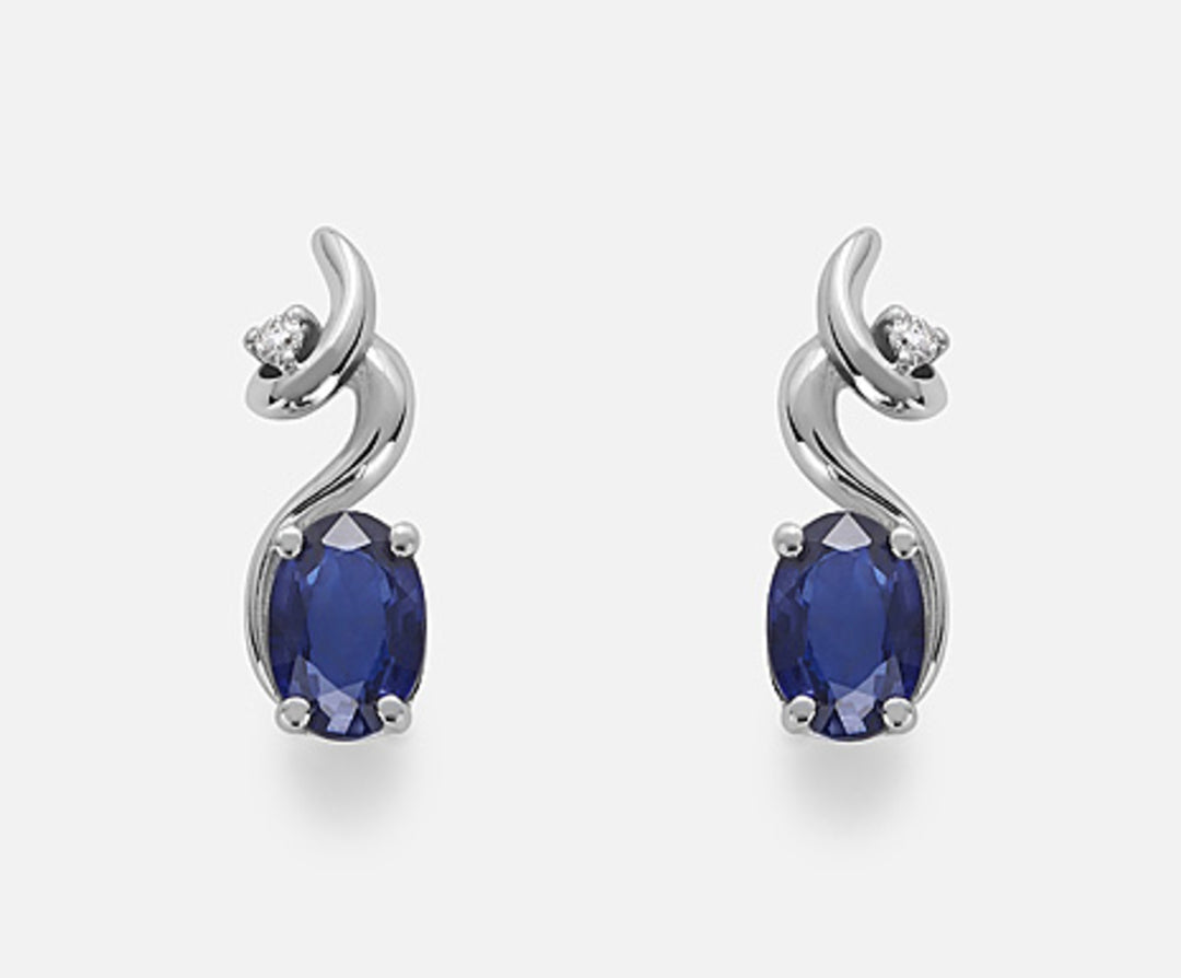 Mikiko oder 18 Karat ovaler Saphir 6x4 ct.0,80 Durchm. 0,02 ct MO5013O4ZFD