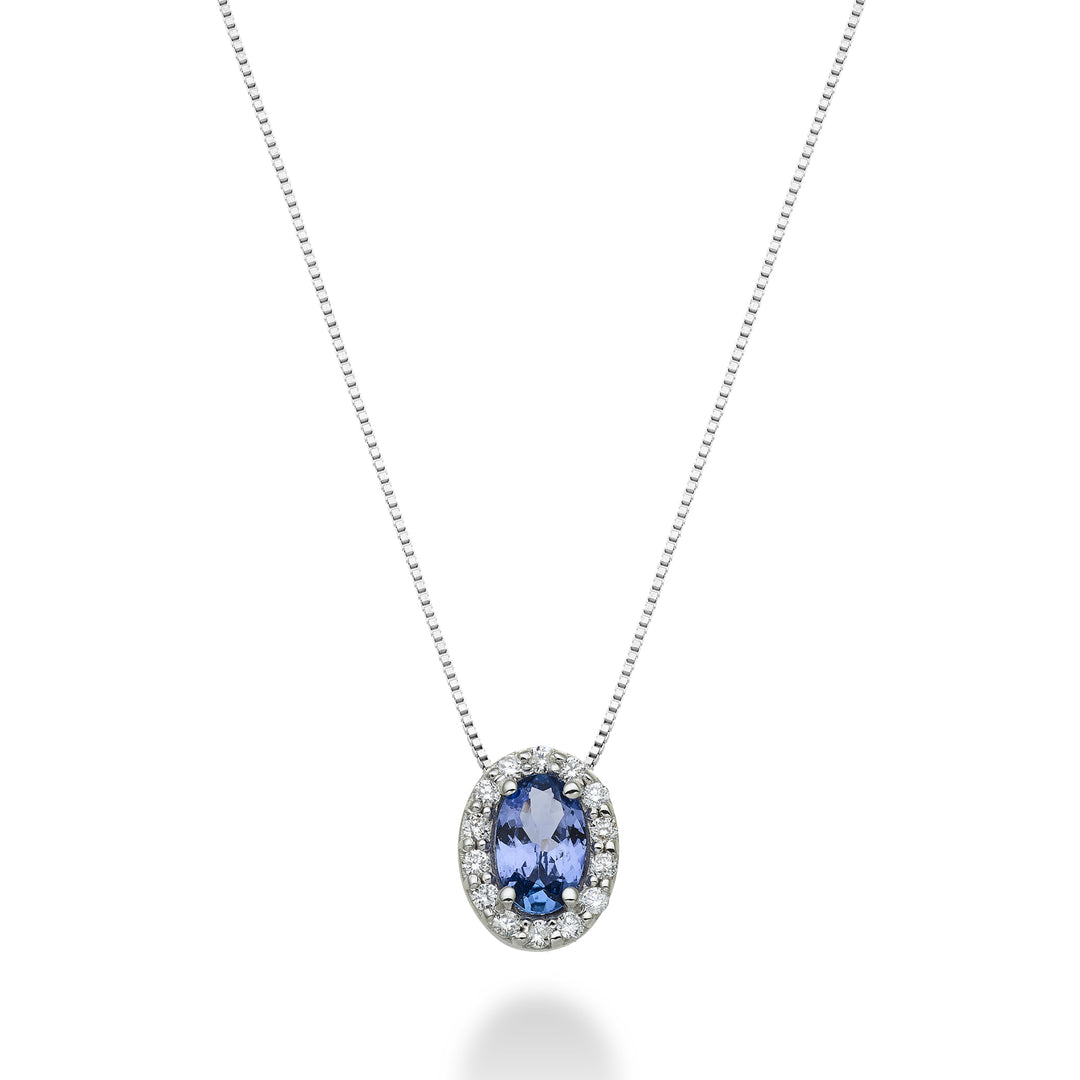 Nihama cl 18k tanzanit n. oval 6x4 ct.0.38 dia ct.0.09 ND5059O4TZN
