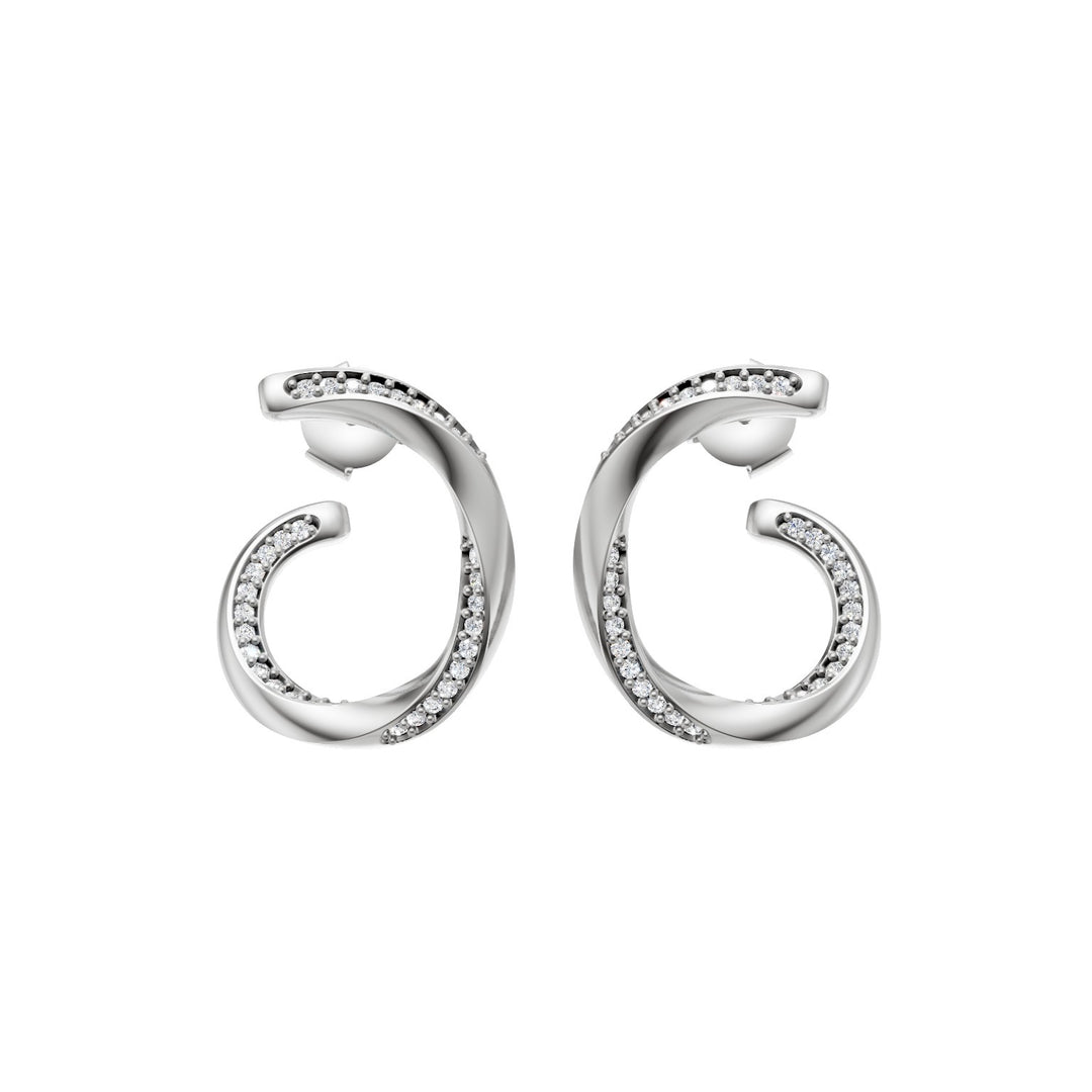 Golay I love New Moon Ohrringe mit Diamanten in Weißgold OD623DB-25016110061