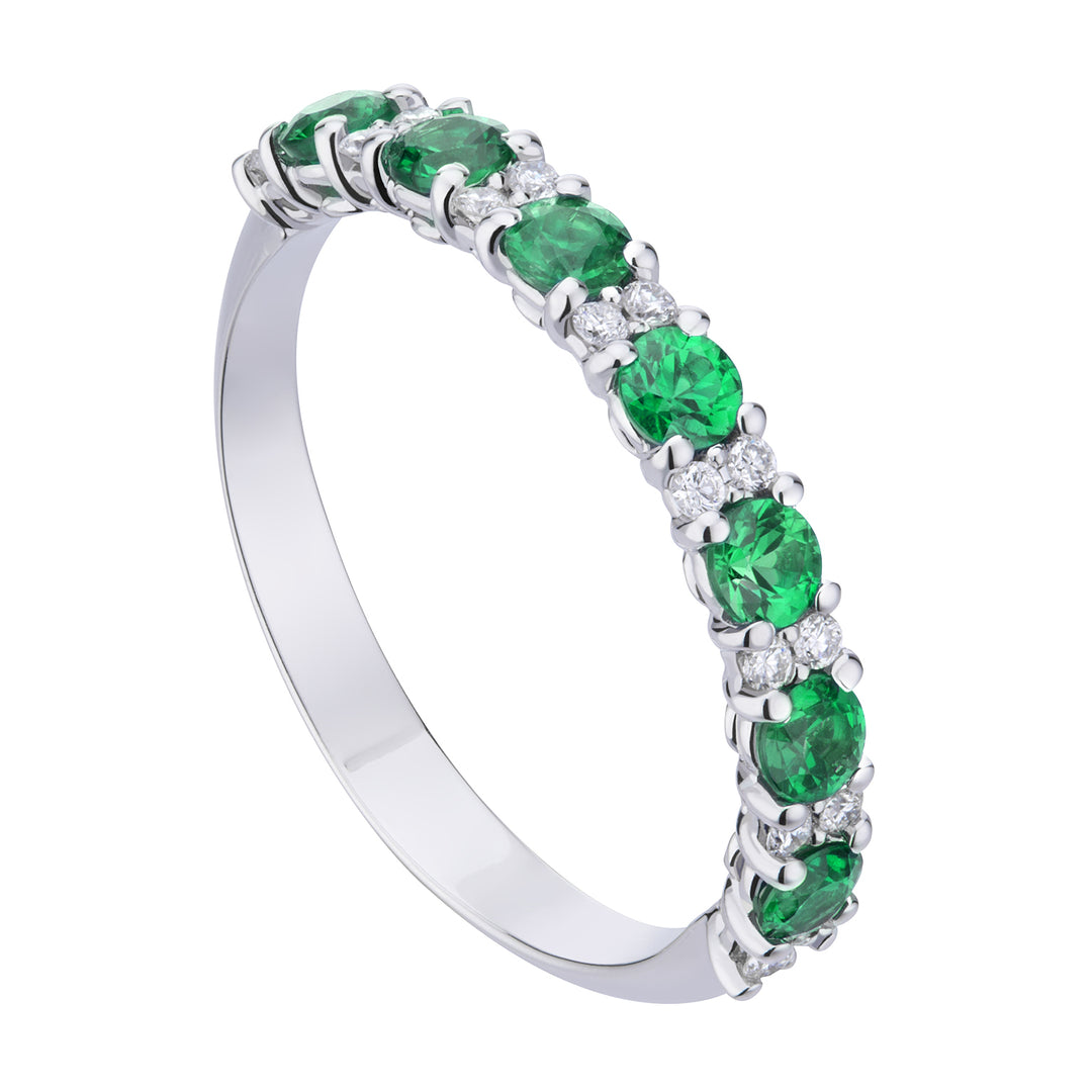 World Diamond Group riviera ring 1/2 ronde smaragden en diamanten AFMG008DISM-22298110016