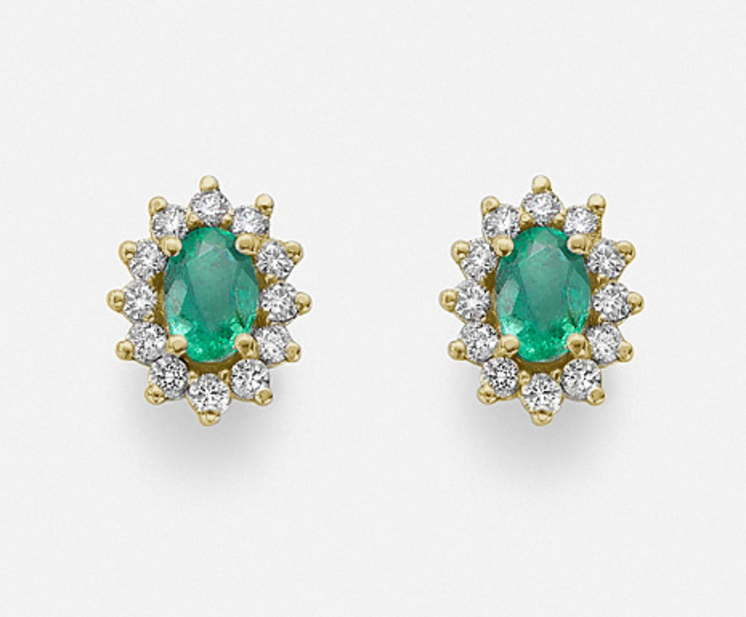 Mikiko vagy 18k ovális smaragd 6x4 sárga arany 0,60 ct átm. 0,46 ct MO5030O1BE