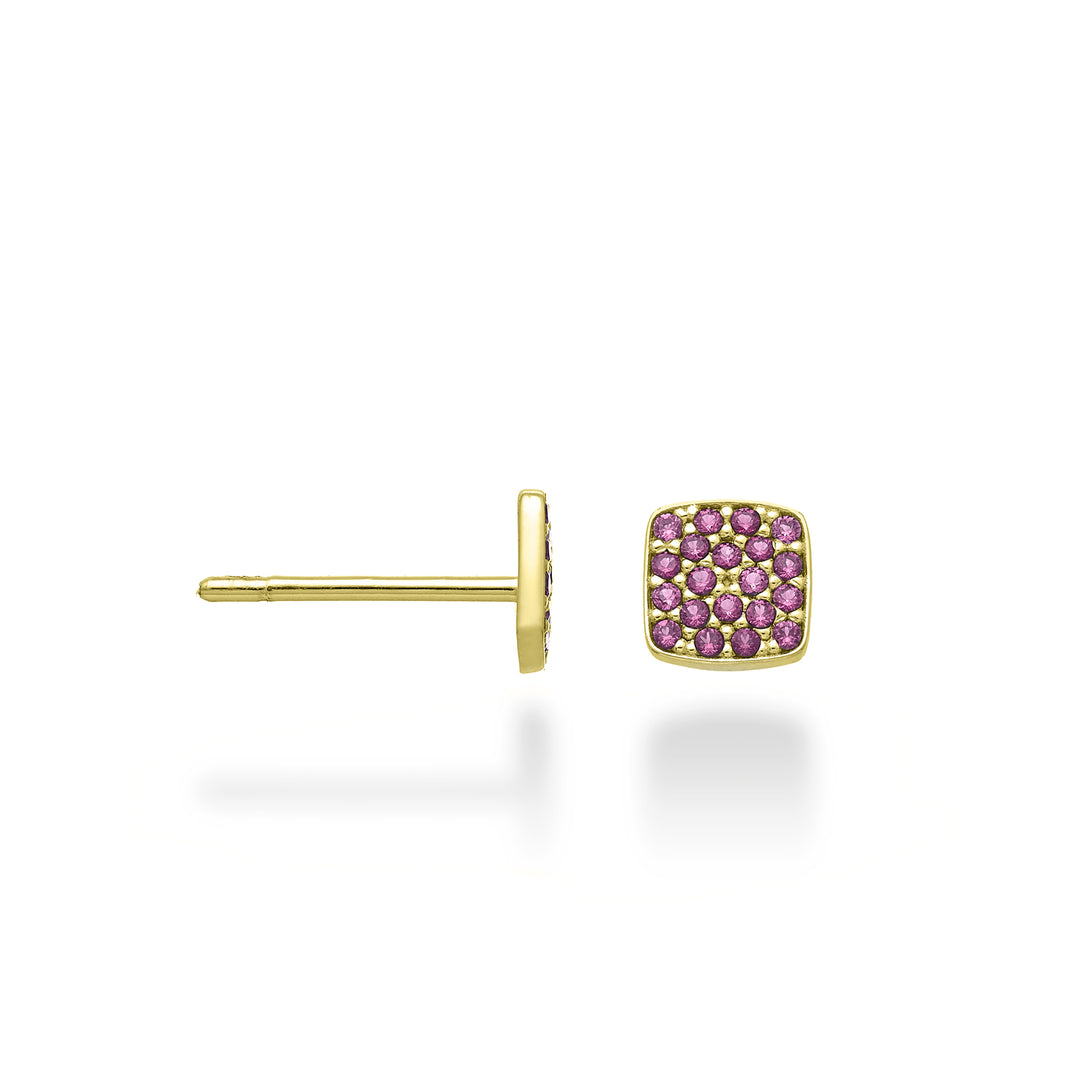 Nihama or 18k ruby square 0.24 ct yellow gold NO5146O1RBR