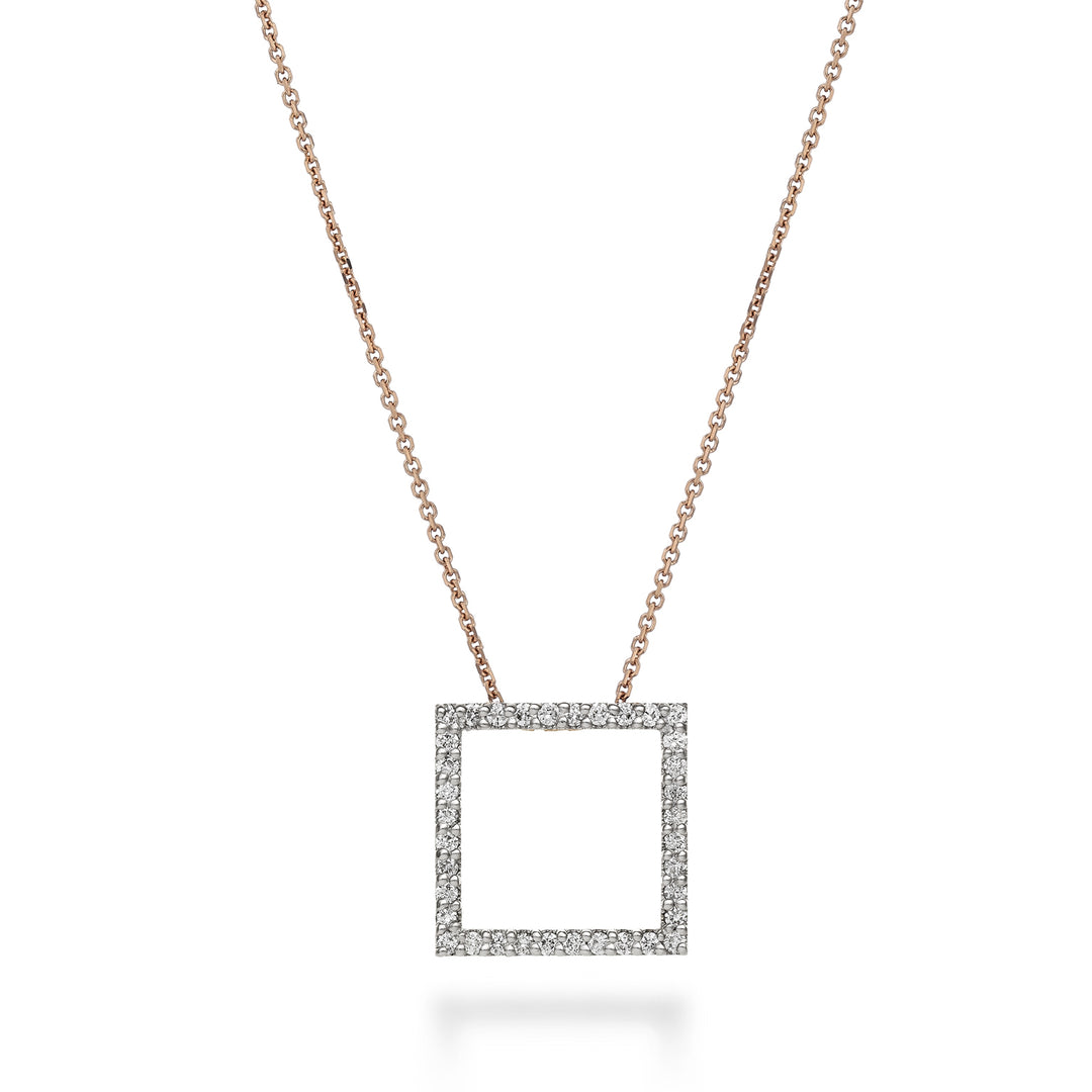 Golay cl 18k geometrier kvadratiska diamanter 0,21 ct vitguld cat.rose GPFQUADIO7