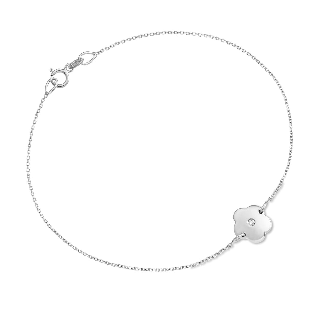 Mikiko br 18k flower 0.01 ct white gold MB5041O4BR001