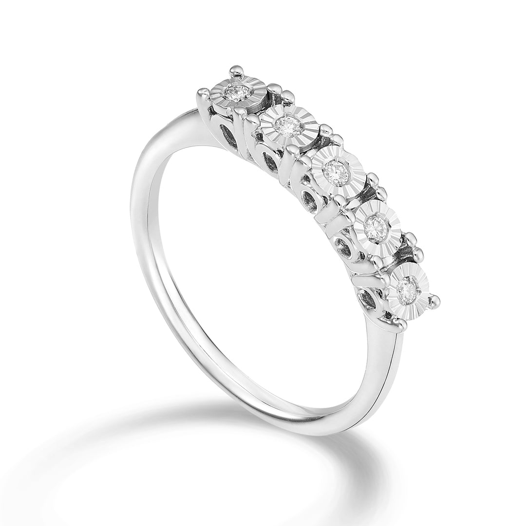 Mikiko an 18k 5 pietre 0,07 ct mărimea 2 MA5160O4BR007-2