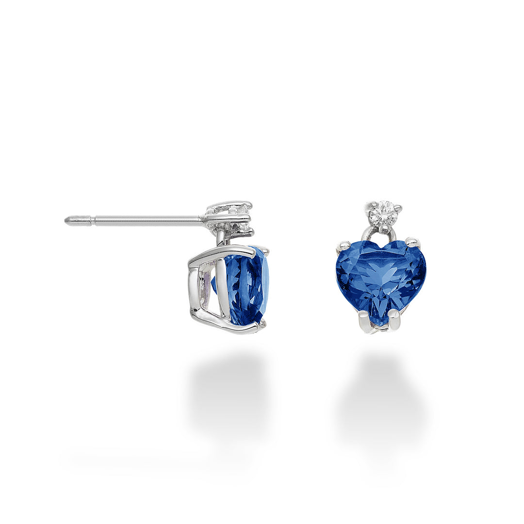 Corazón de topacio azul Londres Nihama o 18k 6x6 ct.1,70 diam. ct.0,04 NOCL198DITPBL66O4