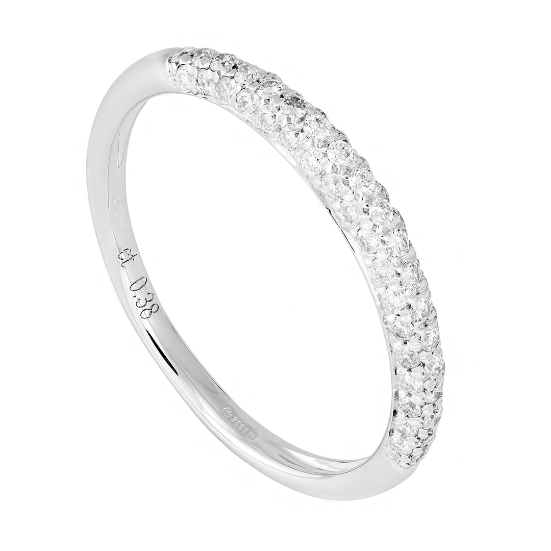 Golay eternity ring 1/2 round pave&