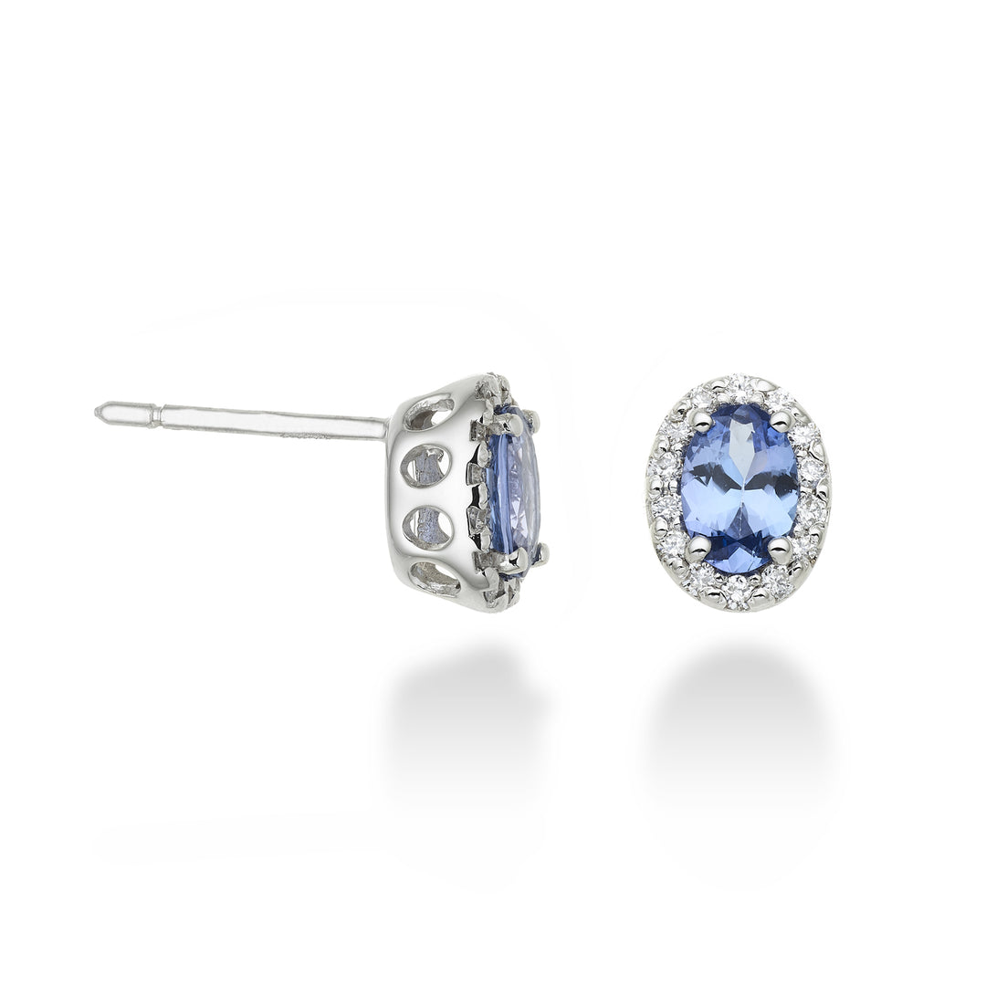 Mikiko or 18k tanzanite n. oval 6x4 ct.0.76 dia ct.0.18 MO5038O4TZN