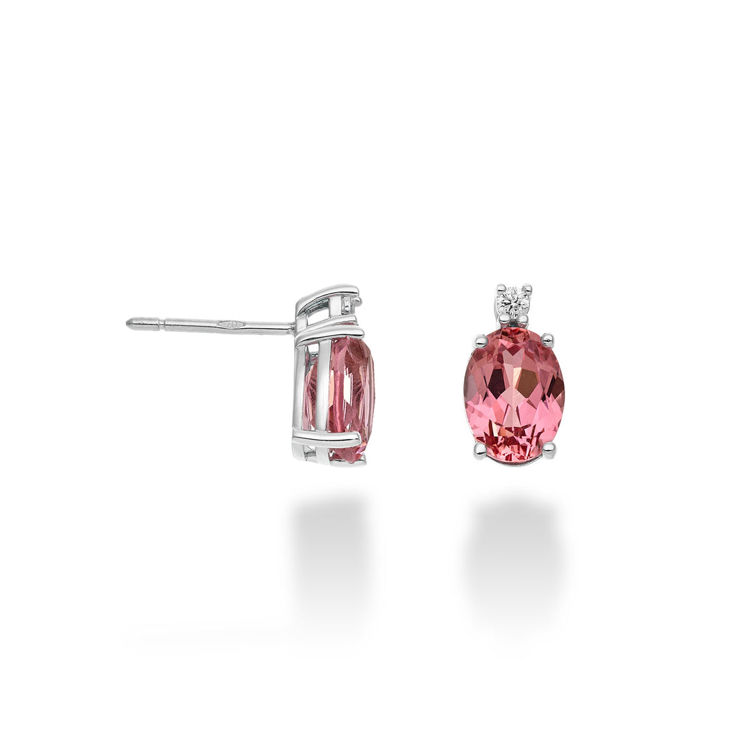 Mikiko ή 18k οβάλ ροζ ζαφείρι 8x6 ct.3,20 διάμ. ct.0.05 MO5025O4ZFRP