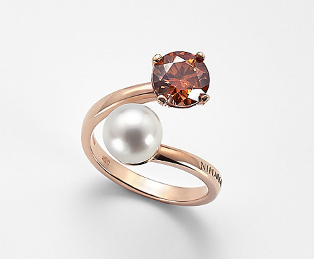 Nihama an ag925 fw 8/8,5 zircon caramel 8mm NA7142A3CARAMEL