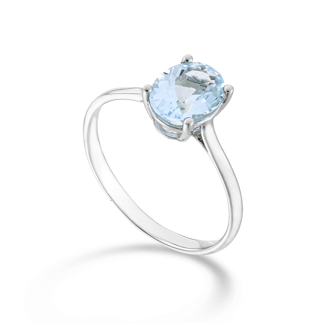 Mikiko un acvamarin oval de 18k 8x6 ct.1,00 MA5172O4AM