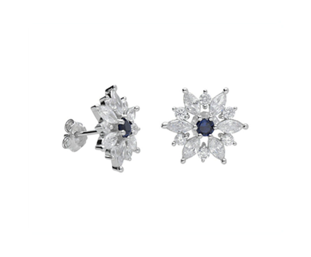 Nihama of ag925 edelsteen swarovski wit en blauw NO7619A4BLU0000
