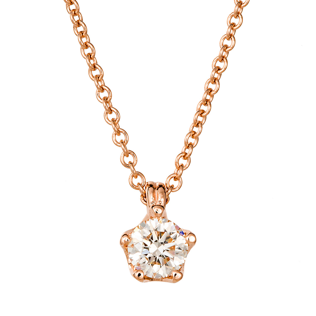Choker Golay Light Point 5 punktów różowe złoto PL012RWDI-17010110059