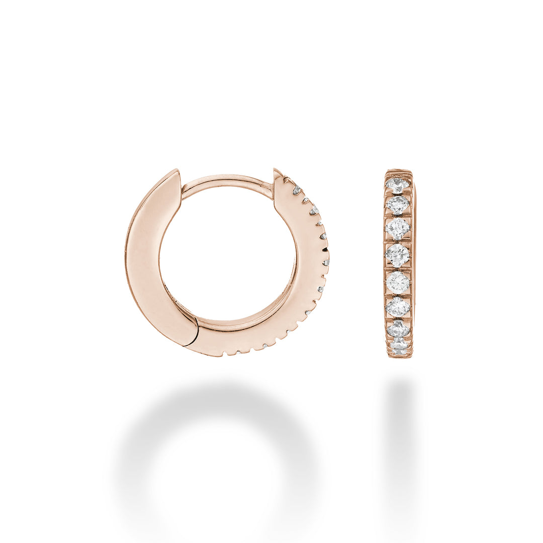 Mikiko eller 18k ct.0.29 str. 3 rosa guld diam. øst. 13,5 mm MO5079O3BR029-3
