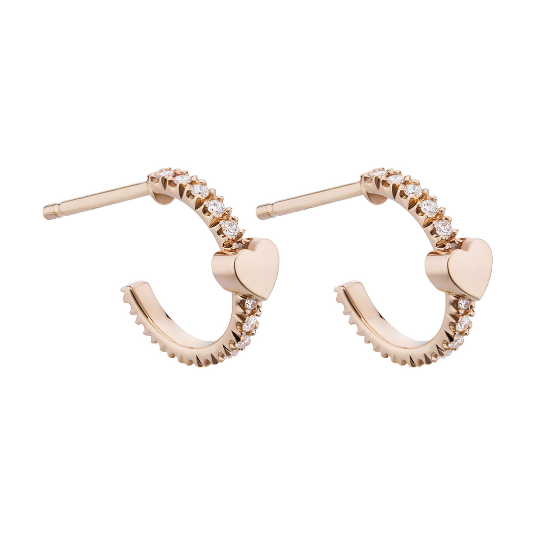 Brincos de argola Golay com diamantes e elemento coração OFC033DI1-19011110057