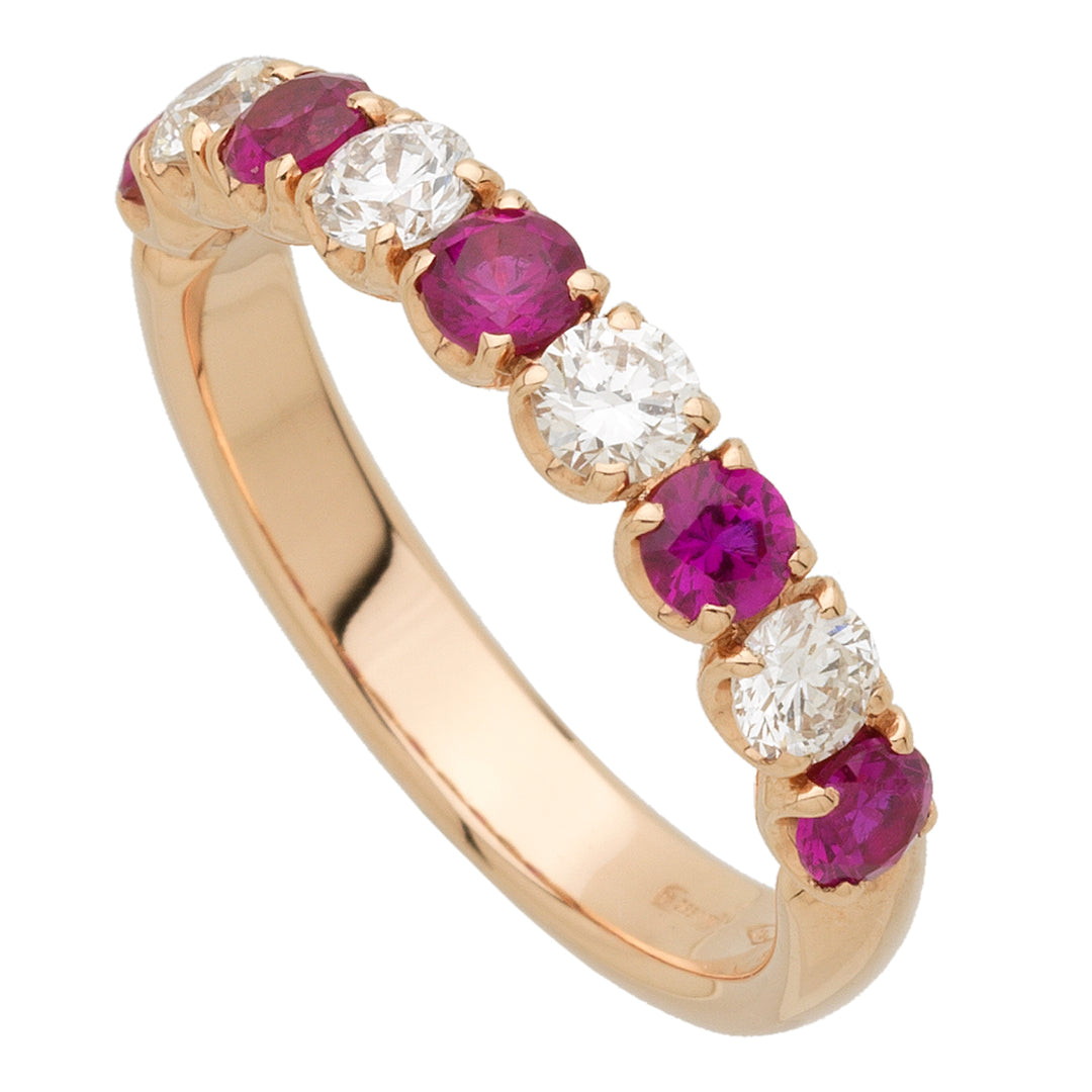 Inel Golay eternity 1/2 inel diamante+rubine 1,23 ct AFP1228DRU-21188110003