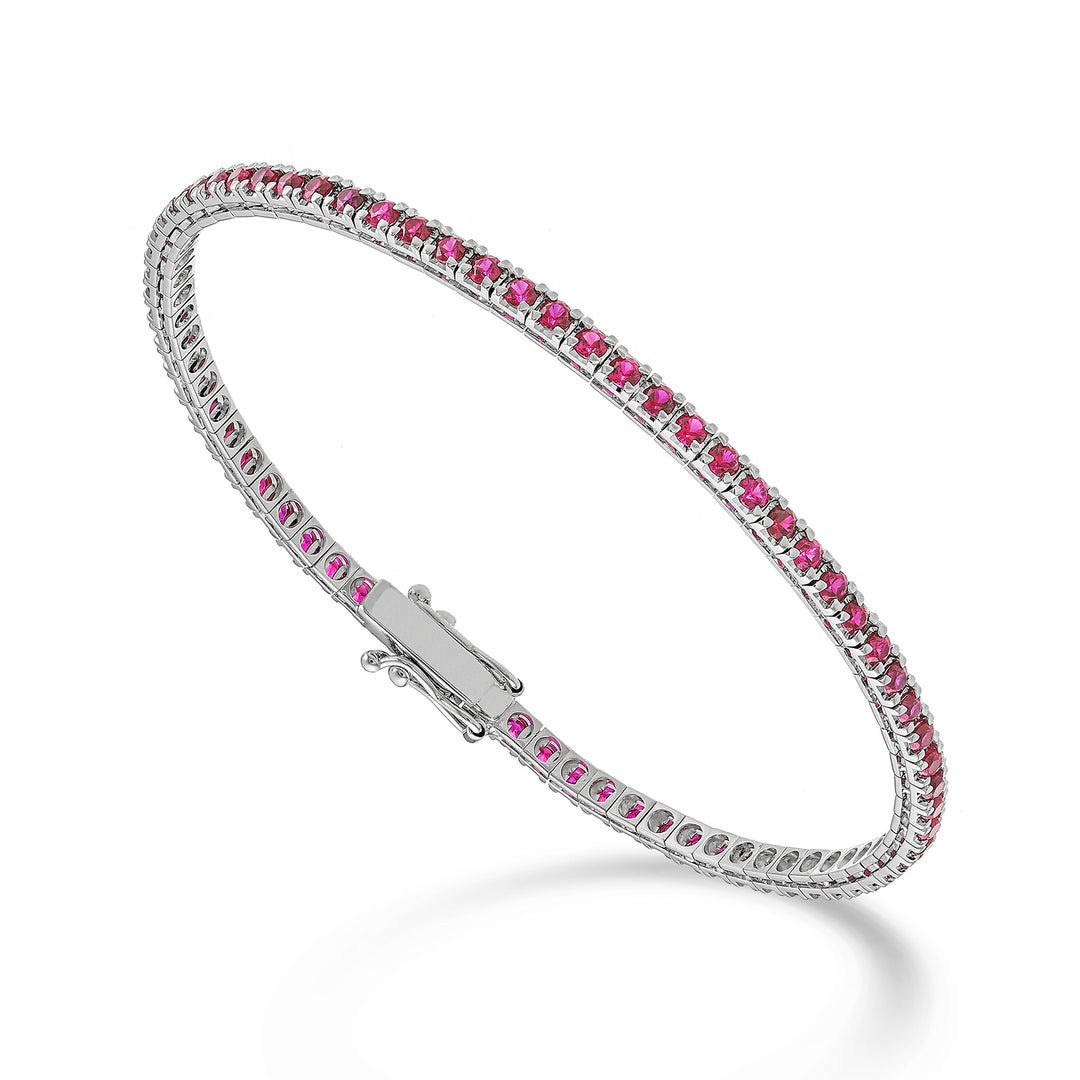 Mikiko br tennis 18k rubis ct. 3,20 17,5 cm - 71 réglages MBTQ250RBRO4