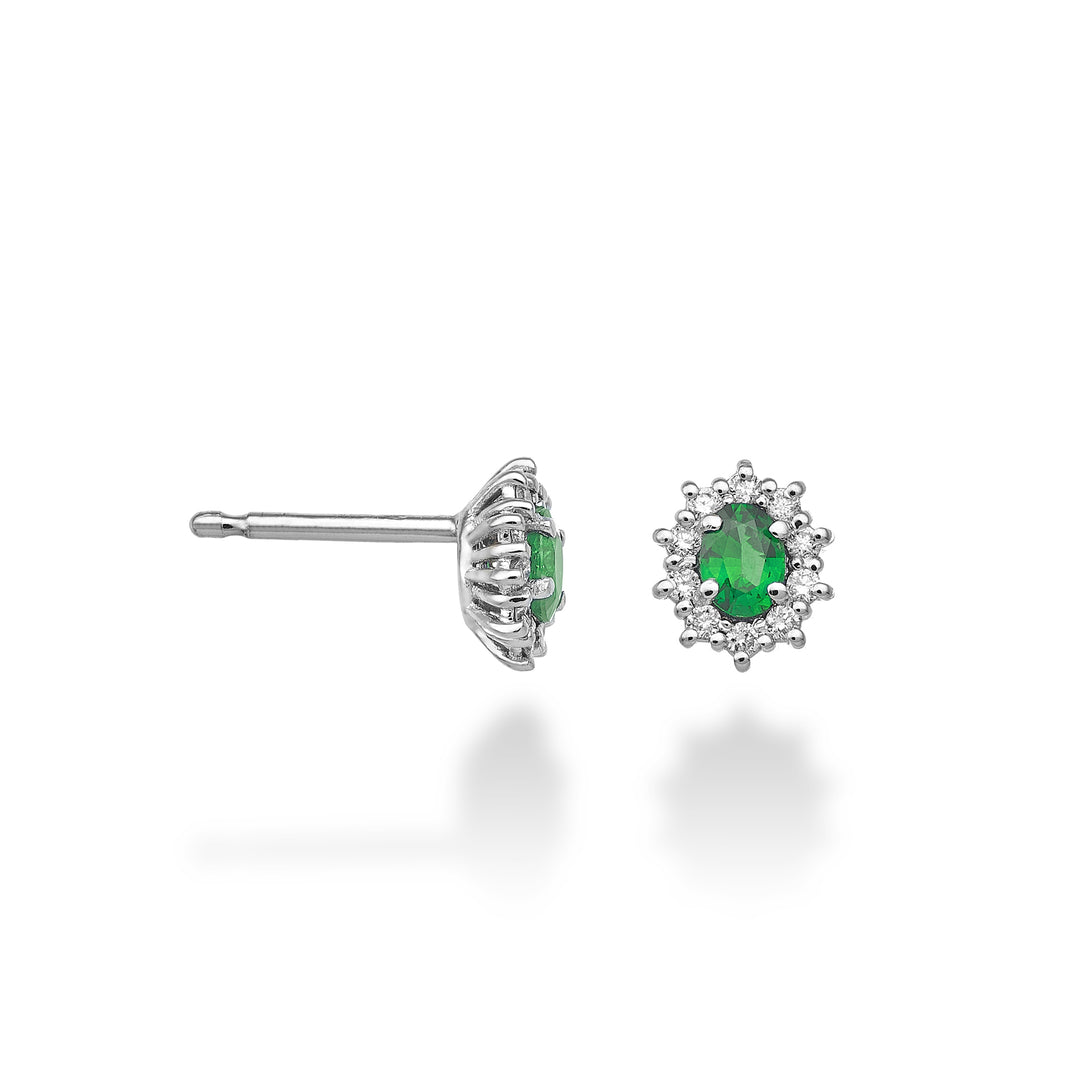 Mikiko vagy 9k ovális smaragd 4x3 ct.0,30 átm. 0,16 ct MO5103R4BE