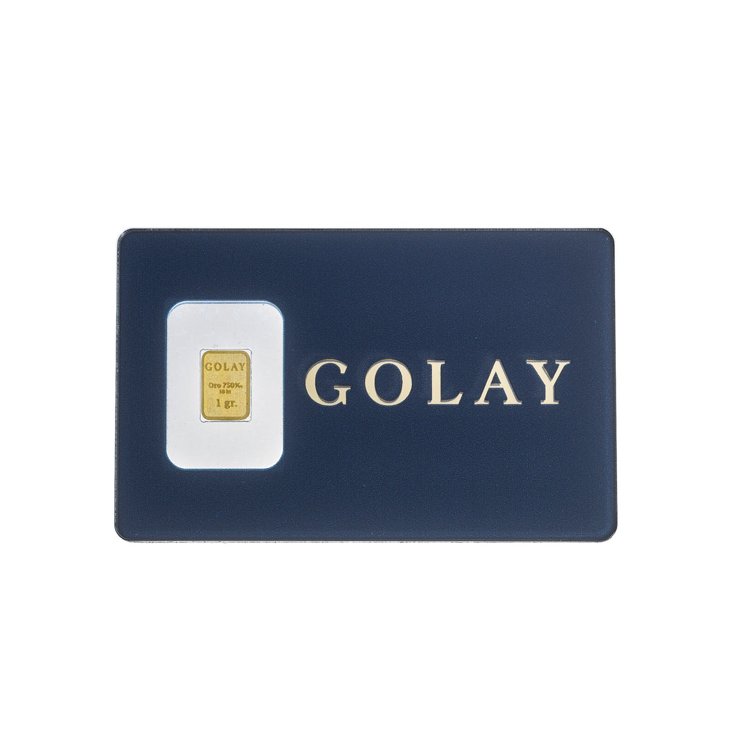 Golay blistr blistr 18k zlatý slitek 1 gram, v plexi golay BLTGOLD1G_GO