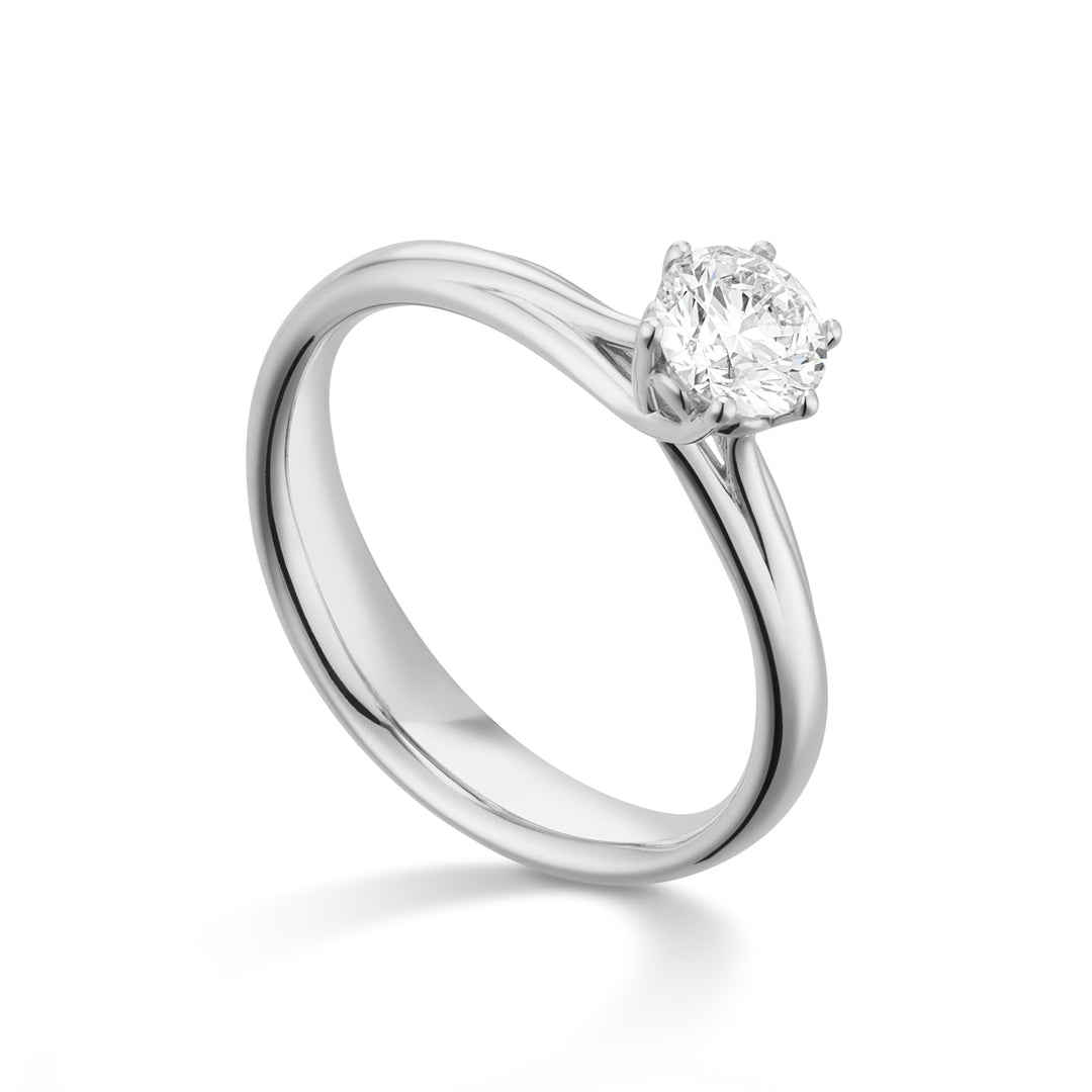 Bague solitaire grâce World Diamond Group 6 griffes ASL025DI-23059110011