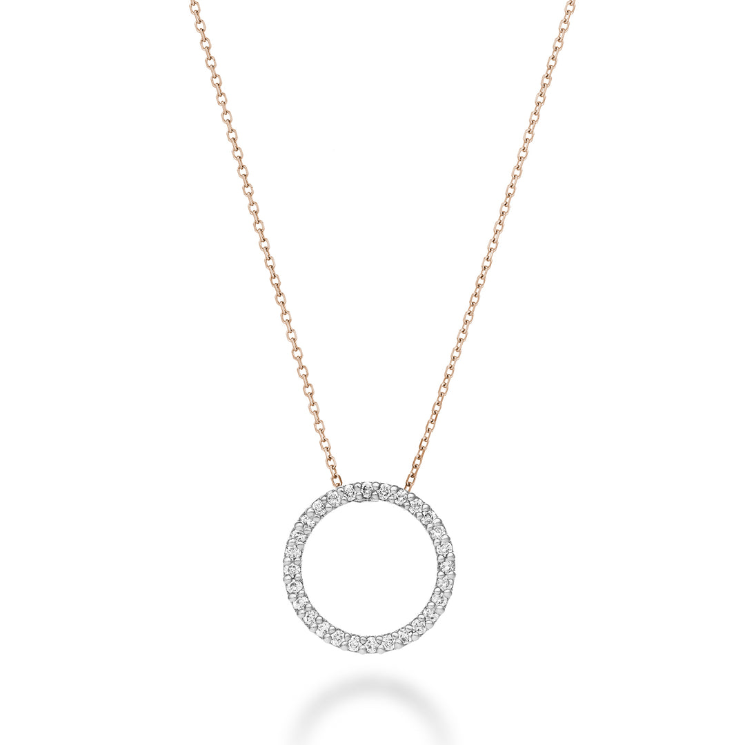 Golay cl 18k geometrii formă de cerc diamante 0,16 ct aur alb cat.rose GPFCERDIO7