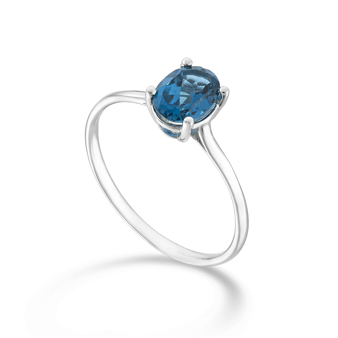 Mikiko une topaze bleue de Londres ovale 18 carats 7x5 ct.1,00 MA5171O4TPBL