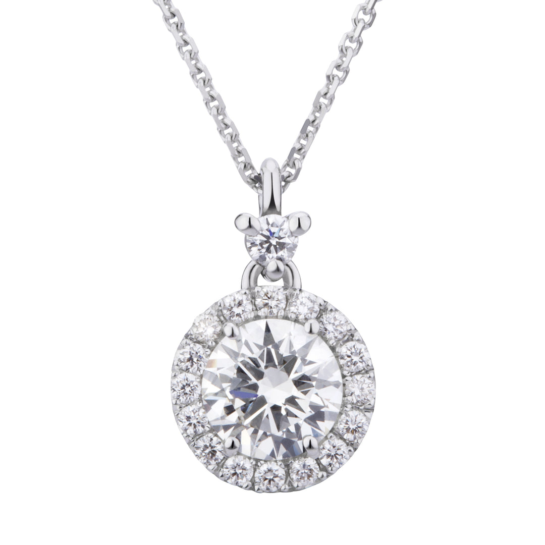 World Diamond Group necklace with central diamond 0.70 ct and outline PCT008DI70PT-25167110089