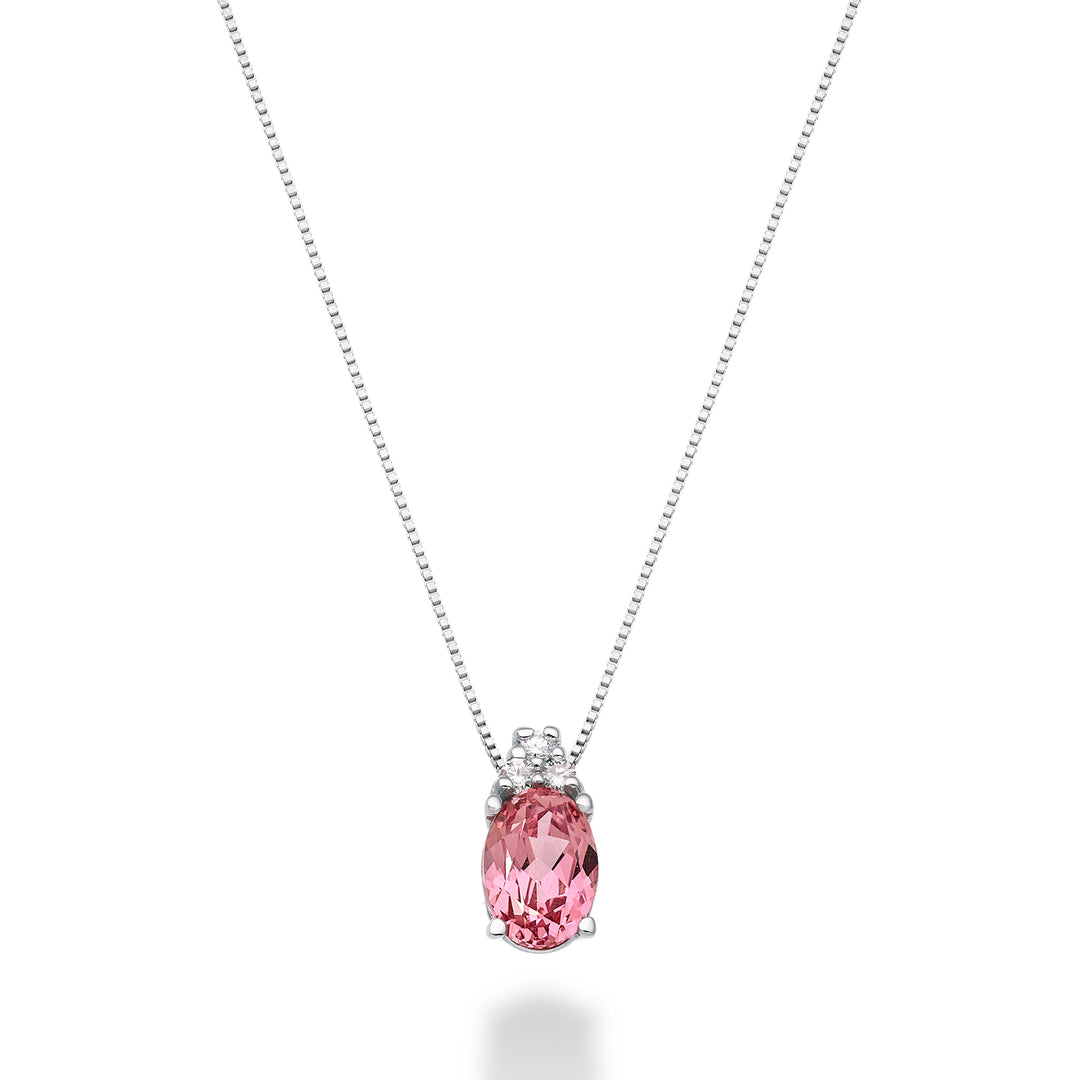 Nihama cl 18k oválný růžový safír 7x5 ct.0,80 dia ct.0,045 ND5055O4ZFRP