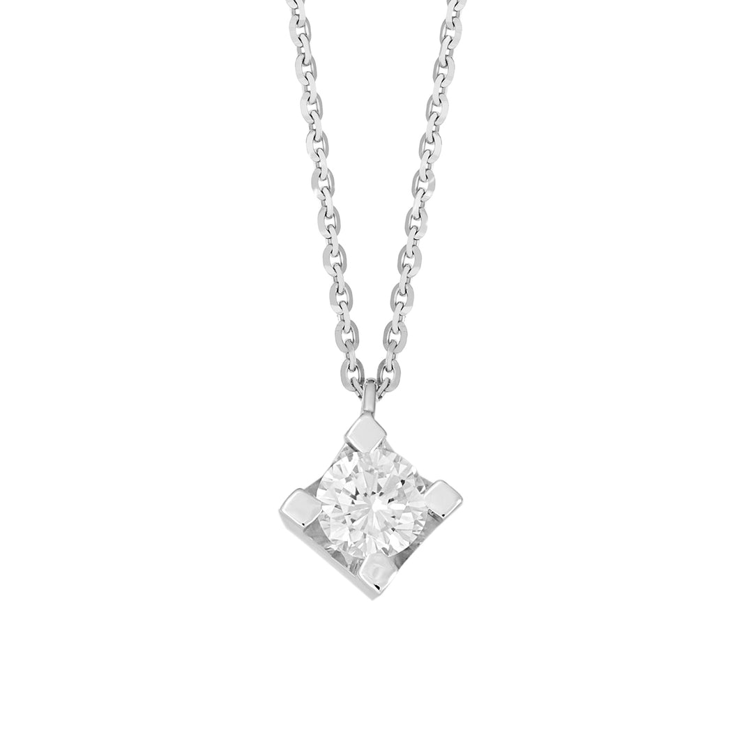 Collar Golay con colgante de punto de luz en forma de diamante PL019DI-22110110053
