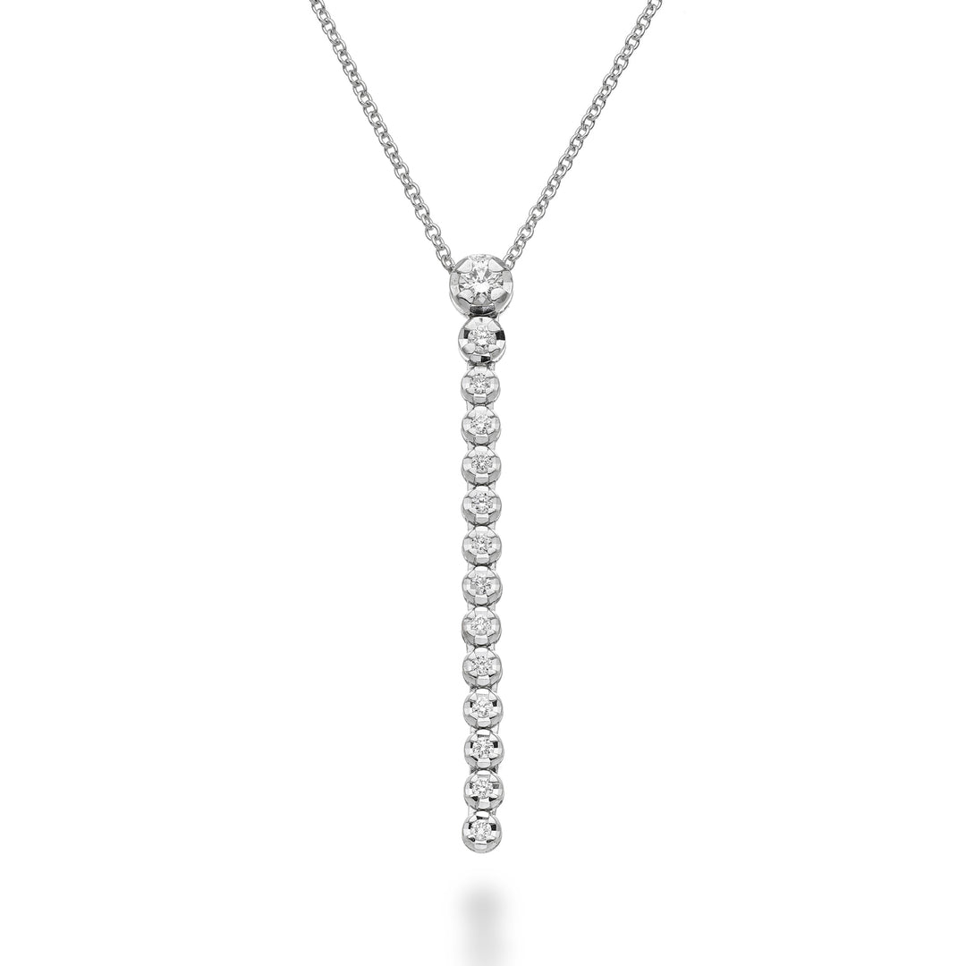 Golay-Halskette mit Anhänger 1 Reihe 12+1+1 Diamanten GMPF019DI-25057110174