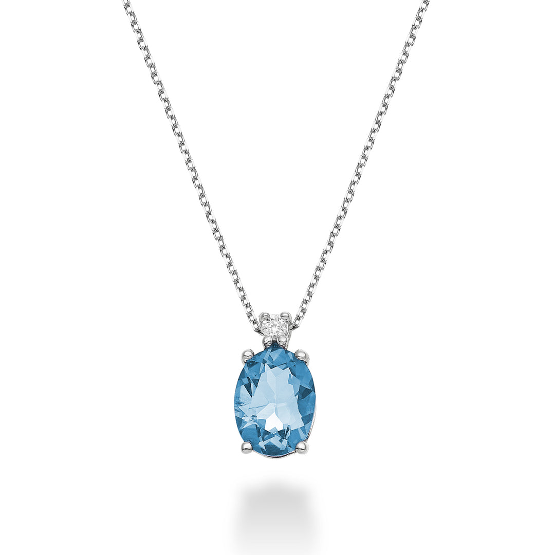 Nihama cl 18k ovale blauwe topaas 8x6 ct.1,50 diam. ct.0,025 ND5036O4TPAZ