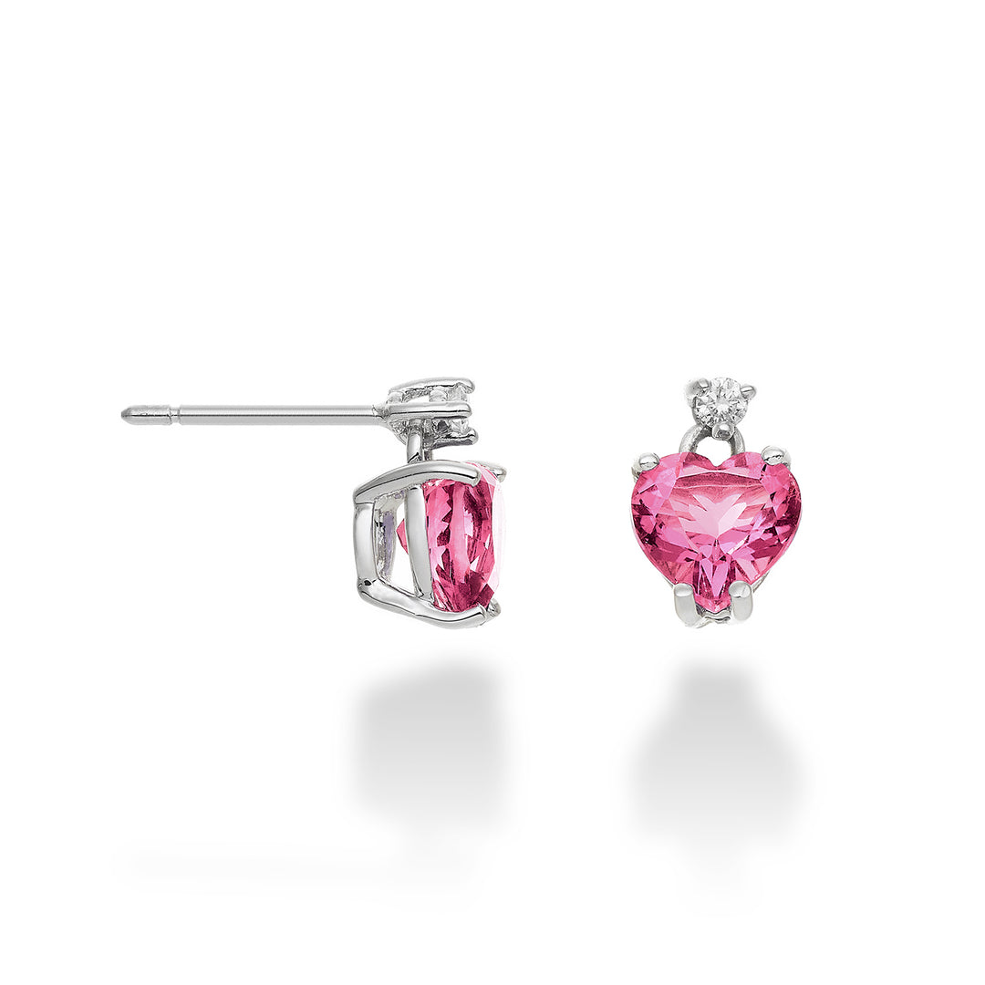 Nihama oder 18 Karat rosa Topas Herz 6x6 ct.2,00 Durchm. ct.0,04 NOCL198DITPPK66O4