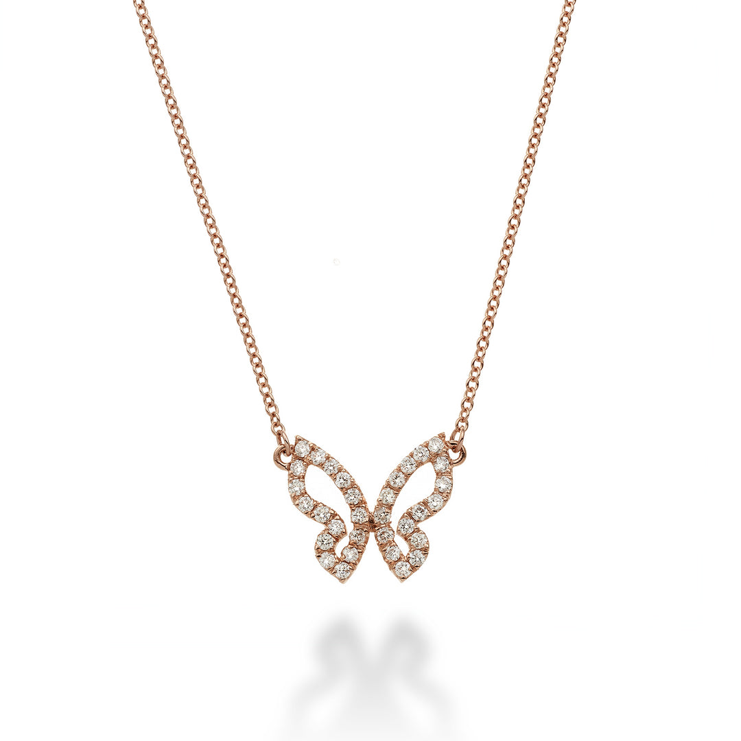 Golay mariposa choker malý motýl a diamanty GFFA001DI1-22185110001