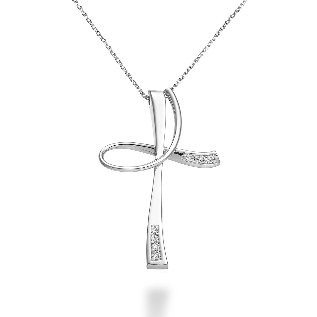 Mikiko cl 18k διαστ. Σταυρός 0,06 ct MD5109O4BR006