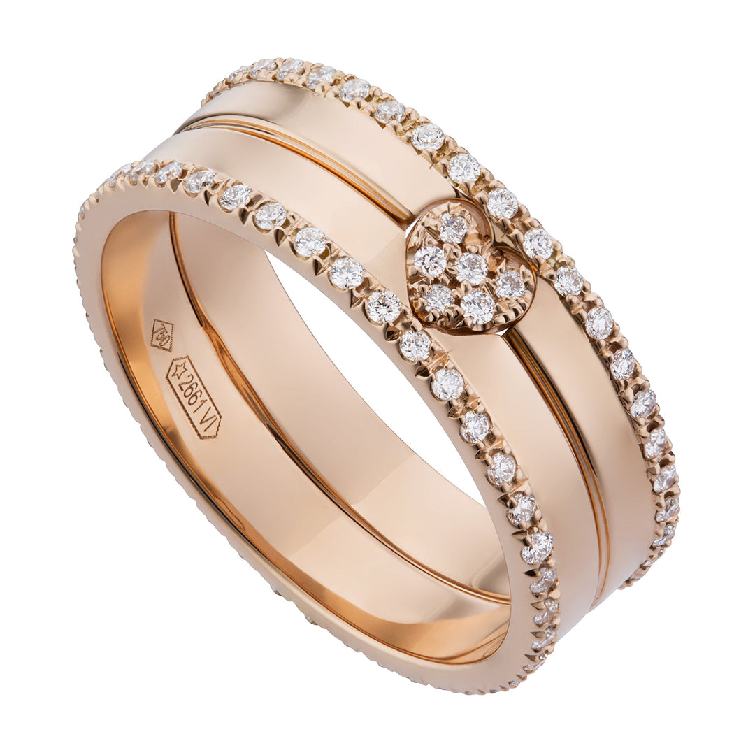 Golay ring love me hjertebånd diamanter i alt ct. 0,46 AFC006DI-19010110016