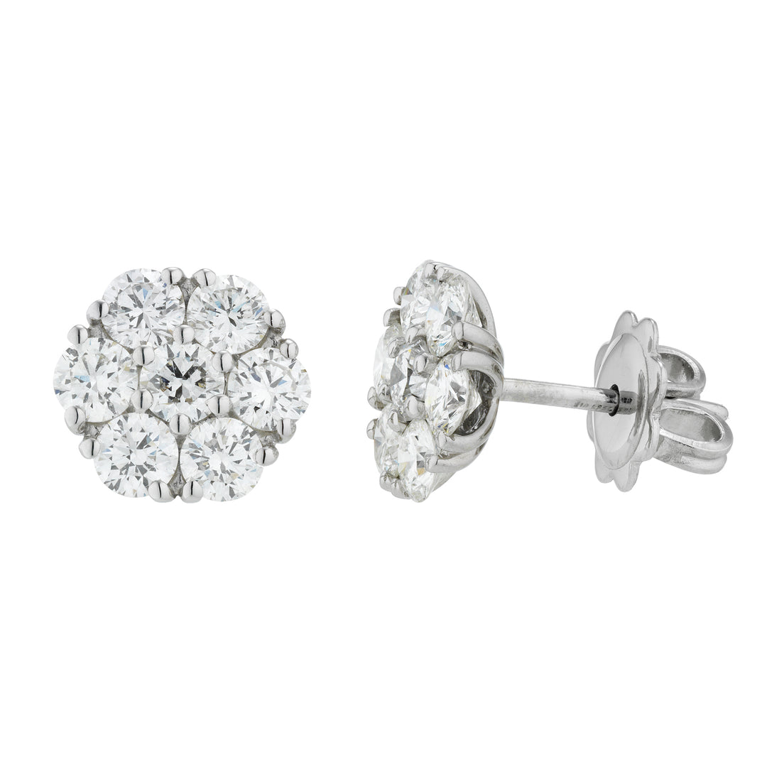 Golay blomörhängen med 7 briljantslipade stenar 1,82 ct OAB2144-21349110049