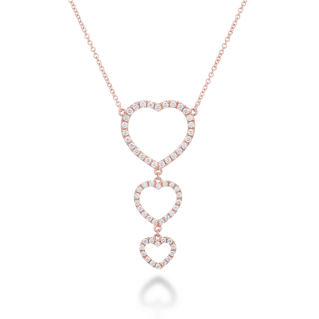 Choker Golay love me z 3 pionowymi sercami GFCU008DI-21316110029