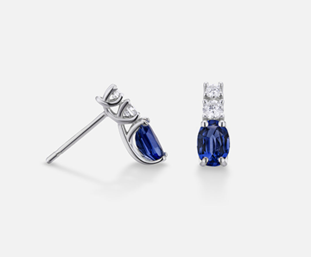 Nihama or 18k sapphire no. oval 6x4 ct.1,24 dia ct.0,20 NO5035O4ZFN124