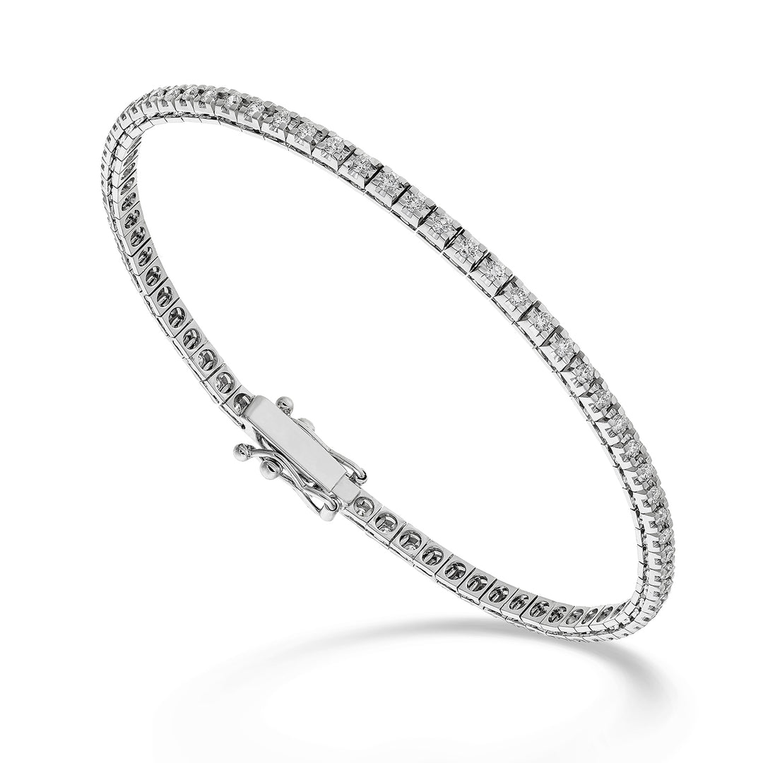 World Diamond Group pyramide bezel tennisarmbånd 320 mm 17,5 cm BTQ069DI240-175-25034110144